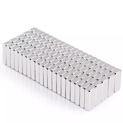 100Pcs Super Strong Rare Earth Magnets Bar Rectangular Metal Neodymium Magnets • $27.38