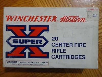 Vintage Winchester Western Super X 7 Mm Rem Mag Power Point Cartridges Ammo Box • $14.99