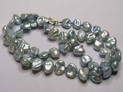 925 Sterling Silver Genuine HONORA Cultured Freshwater Pearl Necklace Keshi 823 • £65