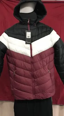 Men's Warm Puffer Jacket Bubble Coat Fleece Lined Zip Hood • $37.99