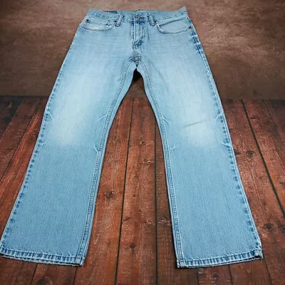 Levis 527 Jeans Mens 31x30 Distressed Mid Rise Medium Wash Denim Blue  • $19.99