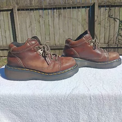 Vintage Dr. Doc Martens 9365 Women's Sz 6 UK US 8 Brown Leather Chunky Boot Y2K • $35