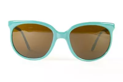 Vintage Vuarnet 002 Aqua Green Cat Eye Sunglasses PX5000 Mineral Dark Brown Lens • $139