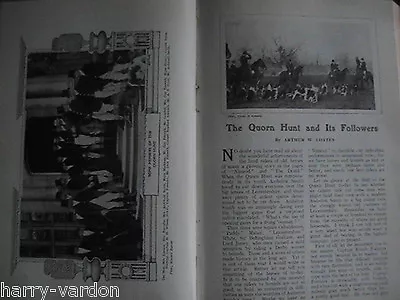 Quorn Hunt Foxhunting Captain Forester Burnaby Hartropp Capell Rare Article 1910 • £18.99