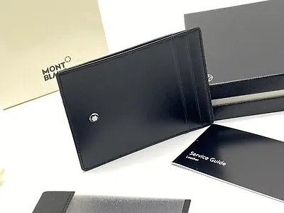 Montblanc Meisterstuck Black Leather Wallet Id Card Holder New 100% Genuine $275 • $195