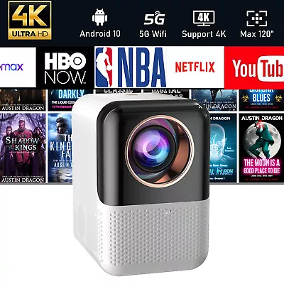 4K Projector Android TV 1080P UHD 5G WiFi LED Movie Video Home Theater HDMI AV • $75.99