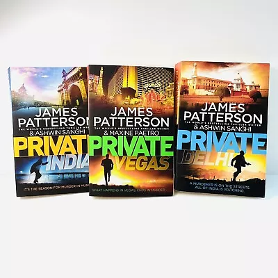 $28.90 • Buy 3x Private Series James Patterson Bundle India / Vegas / Delhi Crime Thriller