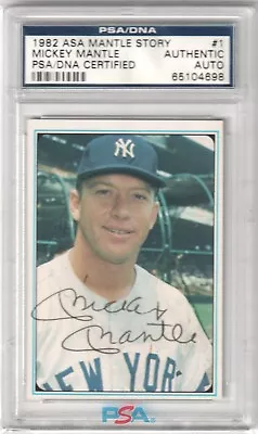 MICKEY MANTLE 1982 ASA Mantle Story Autograph Auto #1 PSA /DNA Authentic YANKEES • $899.99