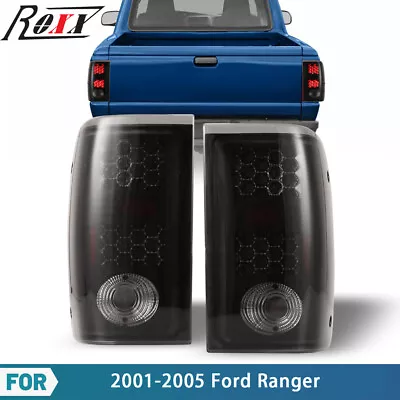 For 2001-2005 Ford Ranger LED Tail Lights Black Smoke Lens Pair Rear Brake Lamps • $79.99