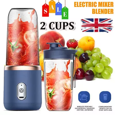 New Electric Mini Juice Maker Portable Blender Smoothie Juicer Fruit Machine UK • £9.35