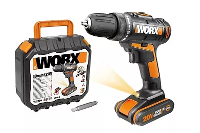 WORX 20V Cordless Drill Driver 35 Pce Accessory Kit 2Ah Battery Charger Case • $143.20