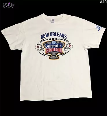 Vintage New Orleans Allstate Sugar Bowl Tee Size XL Auburn Oklahoma • $14