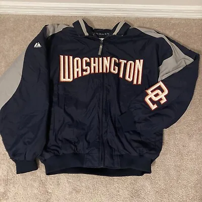 Majestic Washington Nationals MLB Fleece Lined Jacket Coat Men's XXL • $78