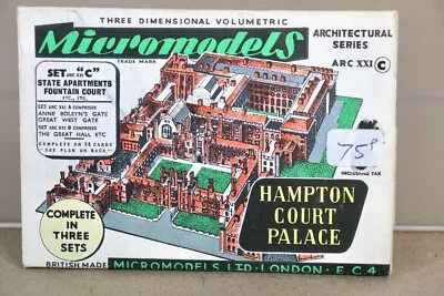MICROMODELS ARC XXI ARCHITECTURAL SERIES HAMPTON COURT PALACE PAPER MODEL Og • £9.99