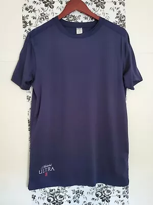 Michelob Ultra Men's Small Navy Blue Short Sleeve Spandex Shirt • $8.99