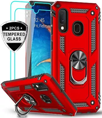 For Samsung Galaxy A10e A20 Shockproof Strong Case Cover Magnetic Ring Stand  • $7.55