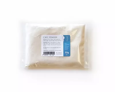 Pure CMC Powder 50g - Tylo Tylose Gum Tragacanth Sub Cake Edible Glue Sugarpaste • £5.24