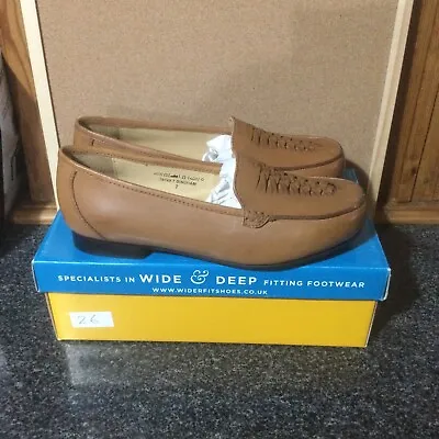 Easy B Ladies Bingham Tan Leather ExtraWide Fitting Brand New Size Uk 7 Free P&P • £15