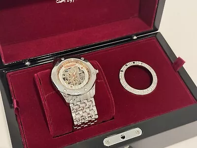 Marc Ecko Automatic Watch Stainless Steel Silver W/Gold Japan Movement E35000G1 • $249.99