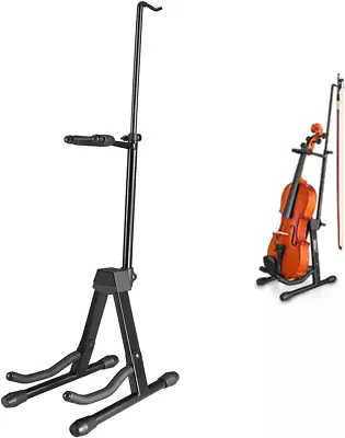 Eastar EST-006 Violin Stand Viola Stand With Bows Hook Holder Portable Adjustabl • $64.99