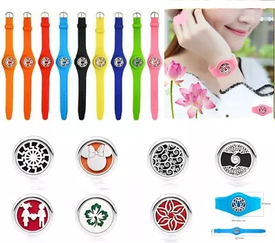 $3.84 • Buy 25mm  Alloy Kids Silicone Watch Band Aroma Essental Oil Diffuser Bracelet