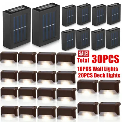 30pcs Solar LED Lights For Outdoor Garden Wall Patio Railing Path Deck Lighting • $79.78