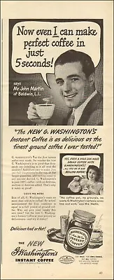 1950's Vintage Ad For G. Washington Instant Coffee Retro   11/14/21 • $7.59