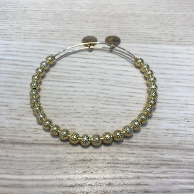 $69 • Buy ALEX AND ANI Classic Euphrates Beaded Bangle Bracelet Shiny Gold