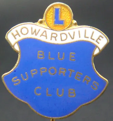 LINFIELD FC HOWARDVILLE BLUE SUPPORTERS CLUB Badge Stick Pin Fitting 24mm X 26mm • £29.99