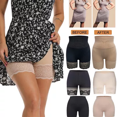 Women Anti Chafing Slip Shorts Under Dresses Tummy Control Shaper Safety Pants • £9.99
