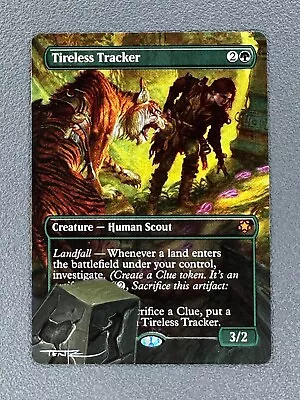 Tireless Tracker MTG Special Guests Hand Painted Altered Extended Full Art Tentz • $19.50