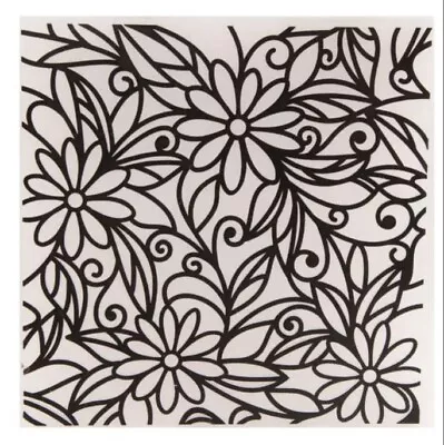 Embossing Folder - 6  X 6  - FLOWERS  - BACKGROUND - Crafting • £4.99