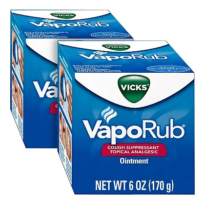 Vicks VapoRub Original Topical Chest Rub & Analgesic Ointment 6oz (Pack Of 2) • $26.09