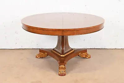 Baker Furniture Regency Paw Foot Pedestal Dining Table Or Center Table • $4500