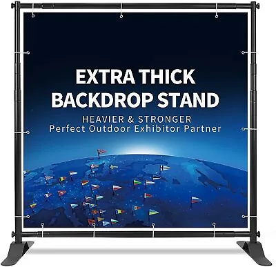 8x10' Banner Stand Step And Repeat Adjustable Telescopic Trade Show Backdrop • $52.80