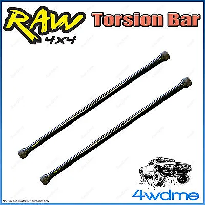 Fits Nissan Navara D22 4WD RAW Front Torsion Bars Increased Rate 2  0-40mm Lift  • $236.50