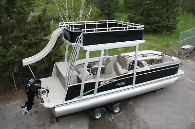 $52000 • Buy $5000 Off New-2585 Funship Pontoon Boat With 60  Hp Trailer---In Stock
