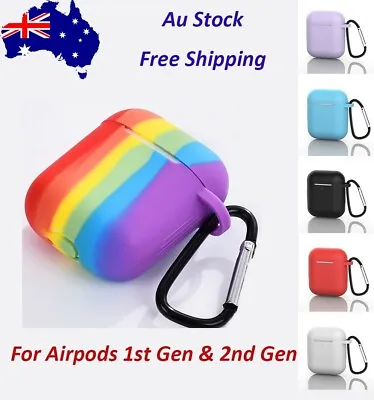 $5.99 • Buy Shockproof Silicon Slim Skin Charging Case Rubber Cover For Apple Airpods 1 & 2