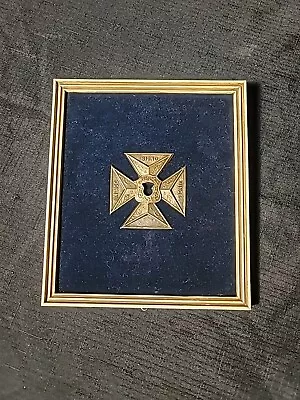 Knights Templar In Hoc Signo Vinces Maltese Cross Key Hole Emblem Wall Plaque • $49.99