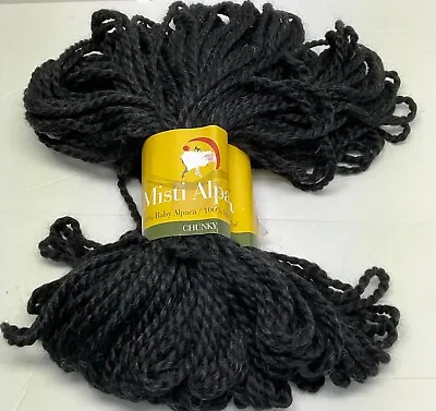 Misti Baby Alpaca Yarn Unit Of 1 Black436 Chunky 2ply New • $24.85