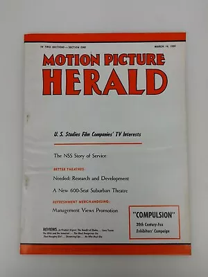 March 14 1959 - Motion Picture Herald Magazine Vintage 50's *Read • $11.95