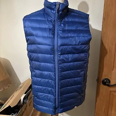 REI Co-Op Vest Mens Small Blue Down Puffer Full Zip Outdoor Medium • $24.99