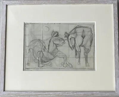 Ted Atkinson FRBS RE (1929-2016)  Horses  Pencil Squared For Transfer 1950s • £220