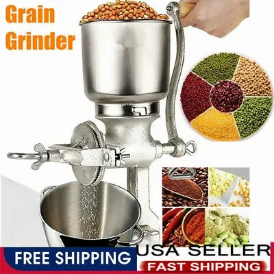 Manual Grain Corn Grinder Flour Maker Wheat Grain Mill Nut Grinder Kitchen Tools • $47.60