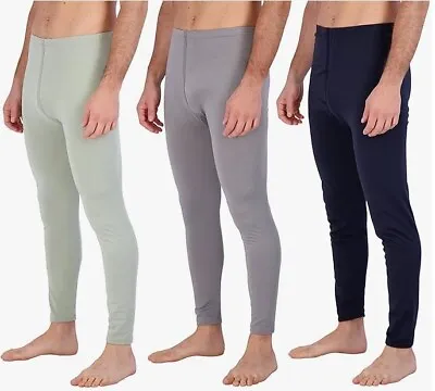 Real Essentials 3 Pack: Mens Thermal Underwear Base Layer Fleece Line Pants - XL • $23.93