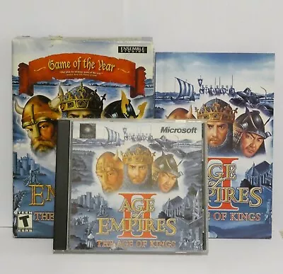 RARE Age Of Empires II The Age Of Kings PC 1999 Box Complete Manual Game • $39.99