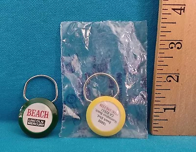 Beach Lincoln Mercury Huntington Beach CA - Vintage Dealership Keychain KeyRing • $9.95