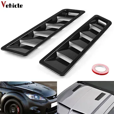 2 Pcs Universal Car Hood Vent Louver Scoop Cover Air Flow Intake Cooling Panel • $14.99