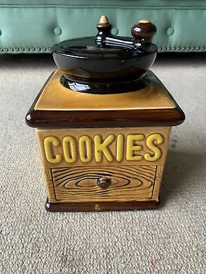 Vintage Coffee Grinder  Ceramic Cookie Jar • $40