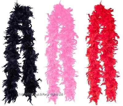 6ft Deluxe Feather Boa 20s Flapper Hen Night Fancy Dress Costume Xmas Tree Decor • £5.74